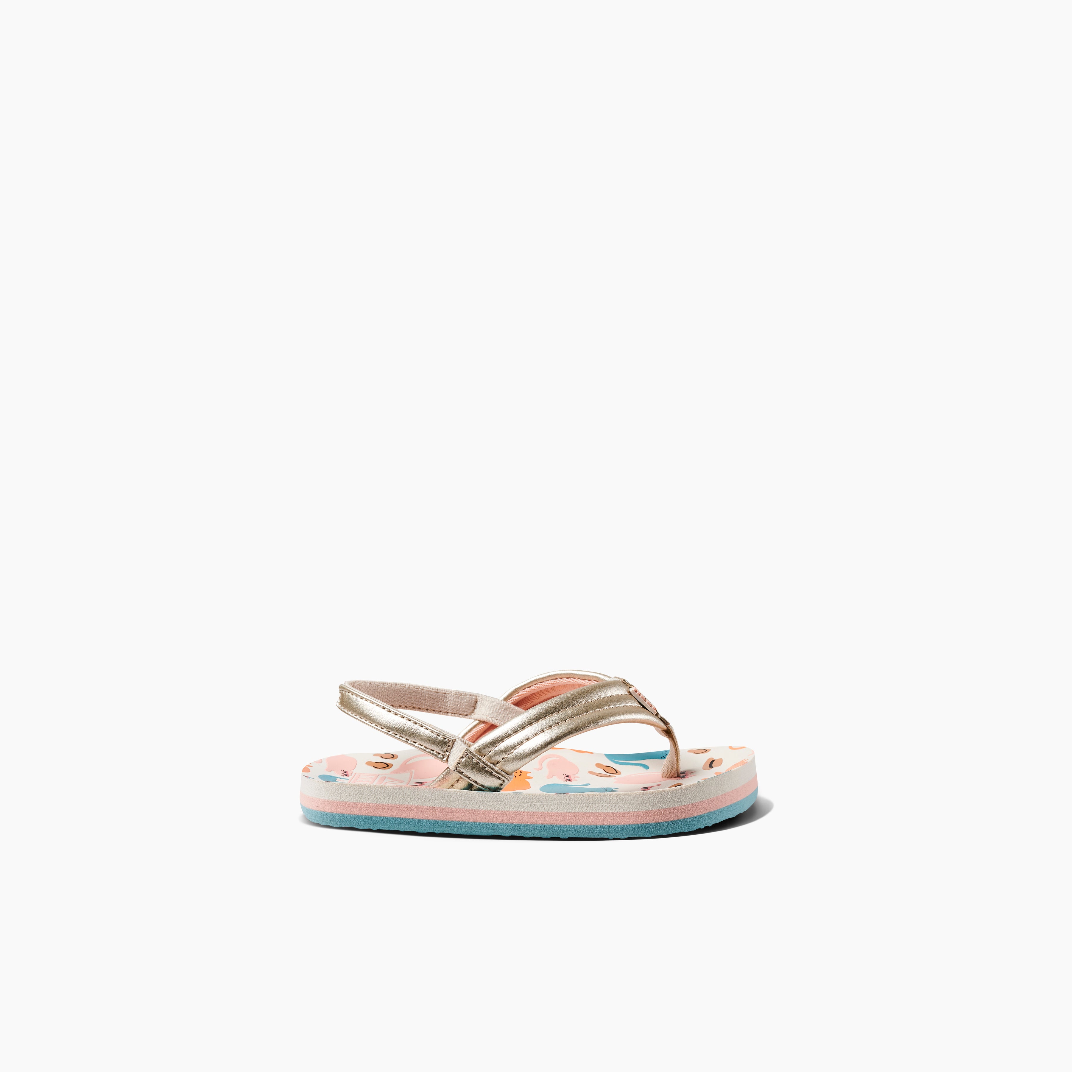 Toddler Girl's Ahi Sandals in Cool Cats side view