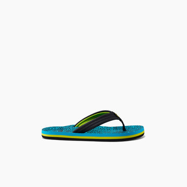 Boy's Kids Ahi Sandals in Blue Coral side view