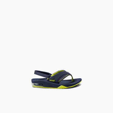 Toddler Boy's Fanning Sandals in Lime/Navy side view