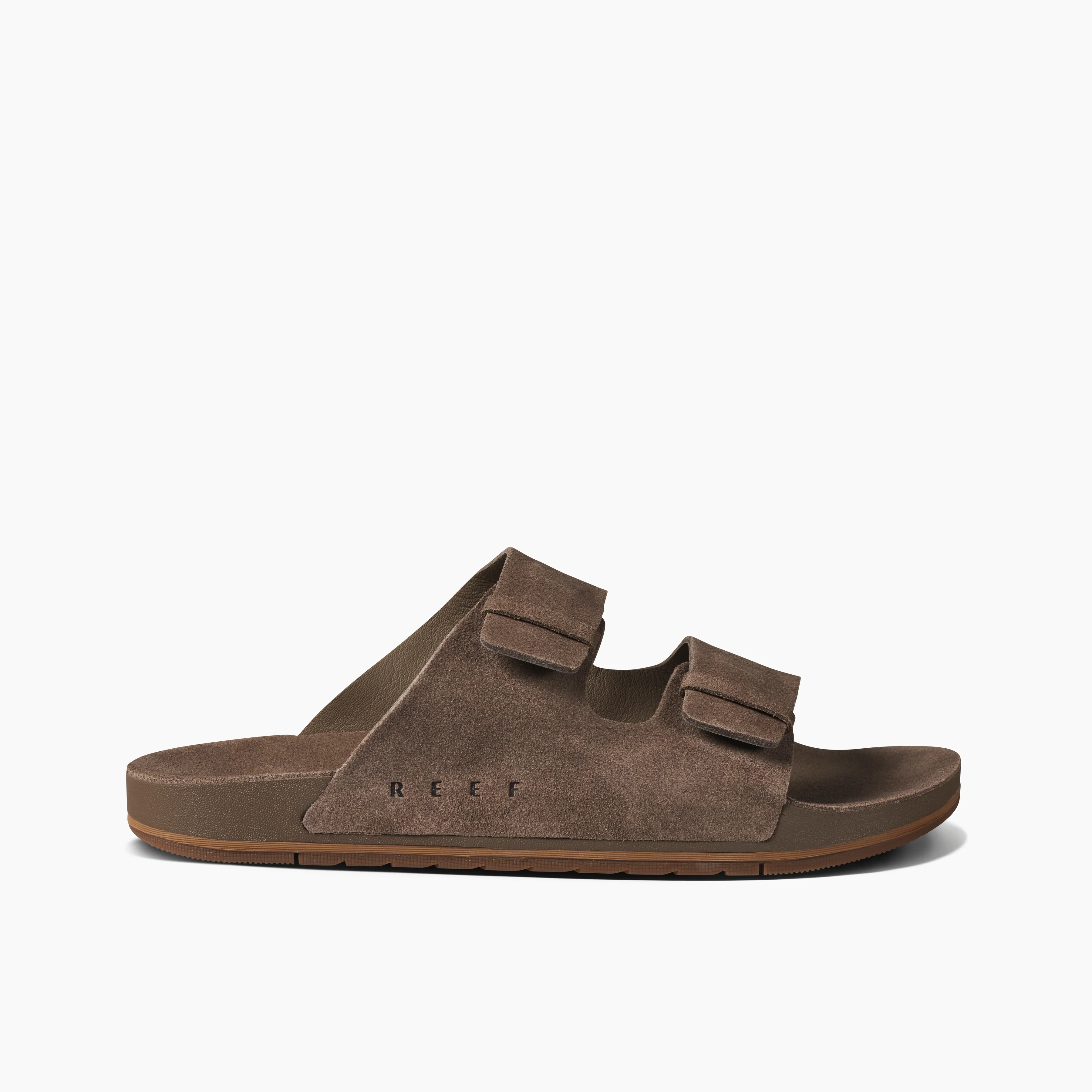 REEF leather sandals with double straps in light brown (Ojai two bar)
