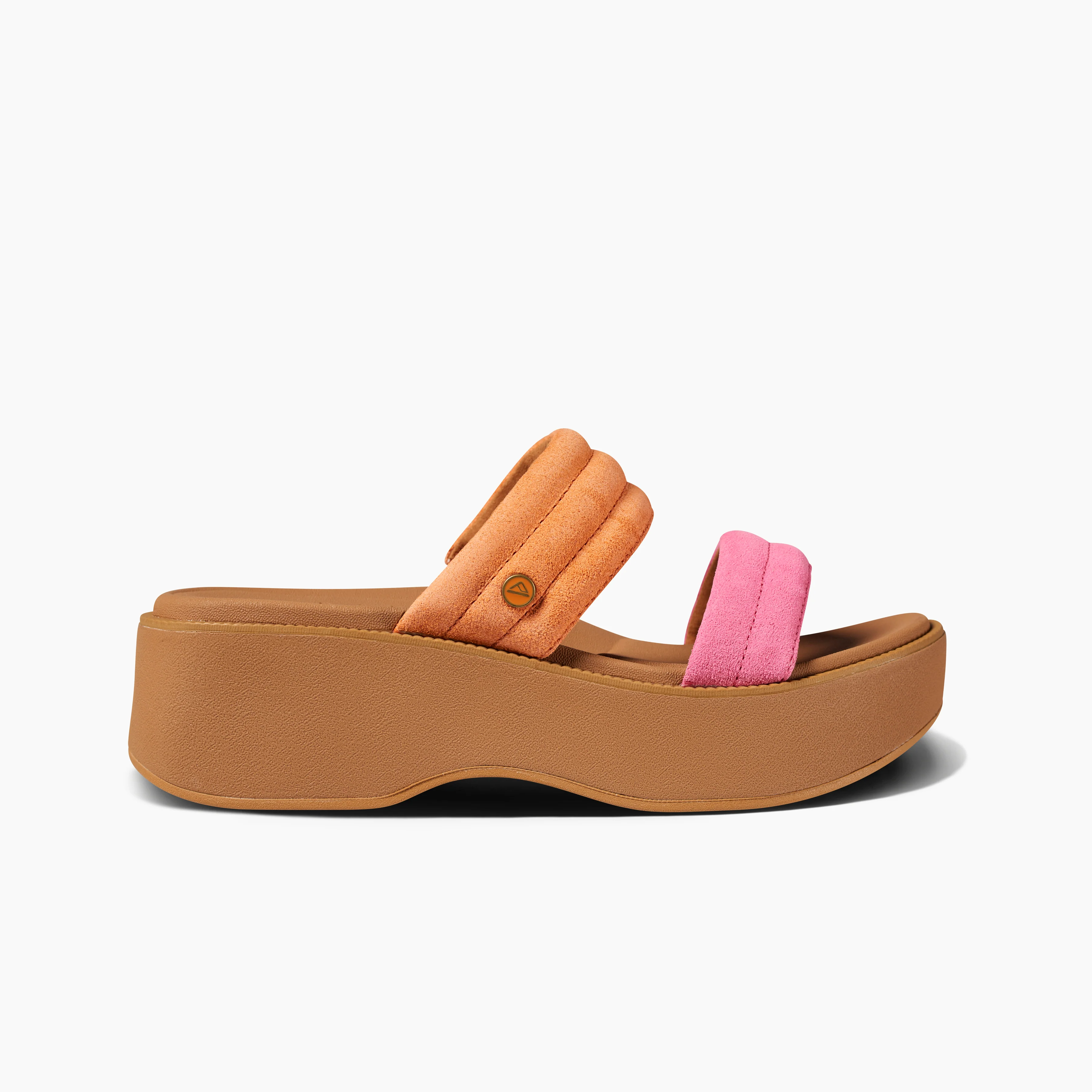 Women's Lofty Lux Hi Platform Sandals in Orange Crush side view