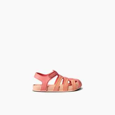 Girl's Little Water Beachy Shoes in Coral Mix side view