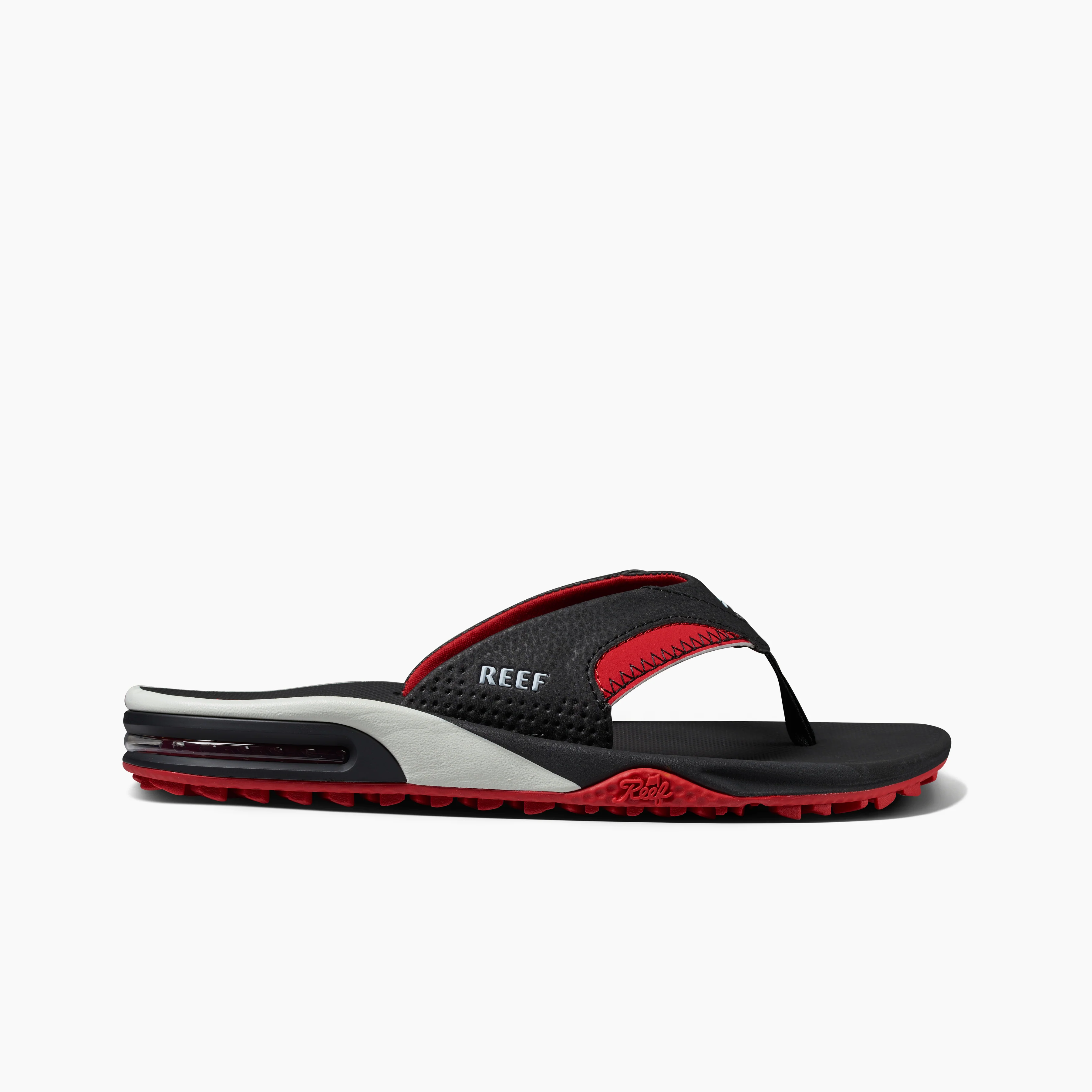 Fanning Tailgate Black/Red Men's Sandals side view