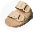 womens sandals in beige circle clips - small