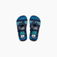 boys blue striped sandals with back strap