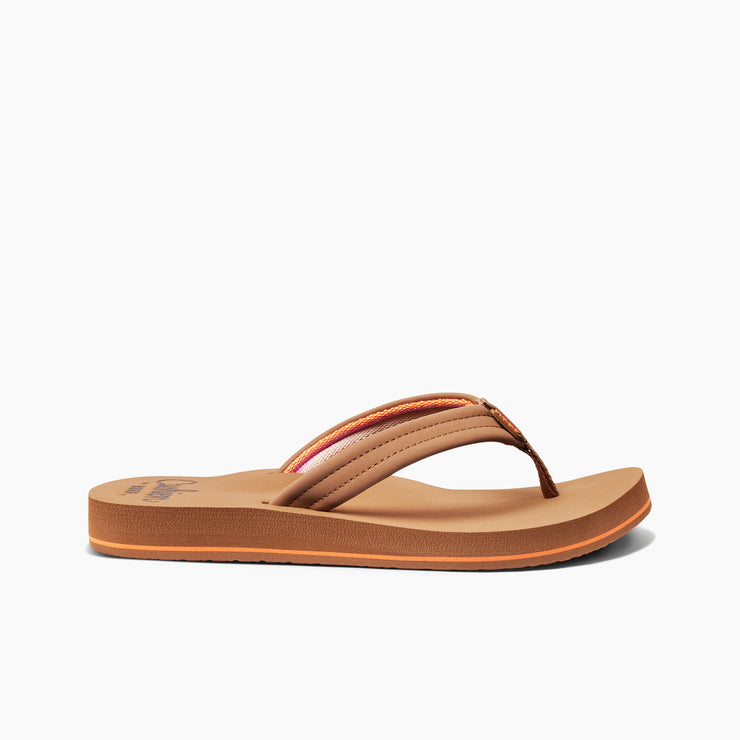Women's Reef Cushion Breeze Sandals in Tan/Smoothie side view
