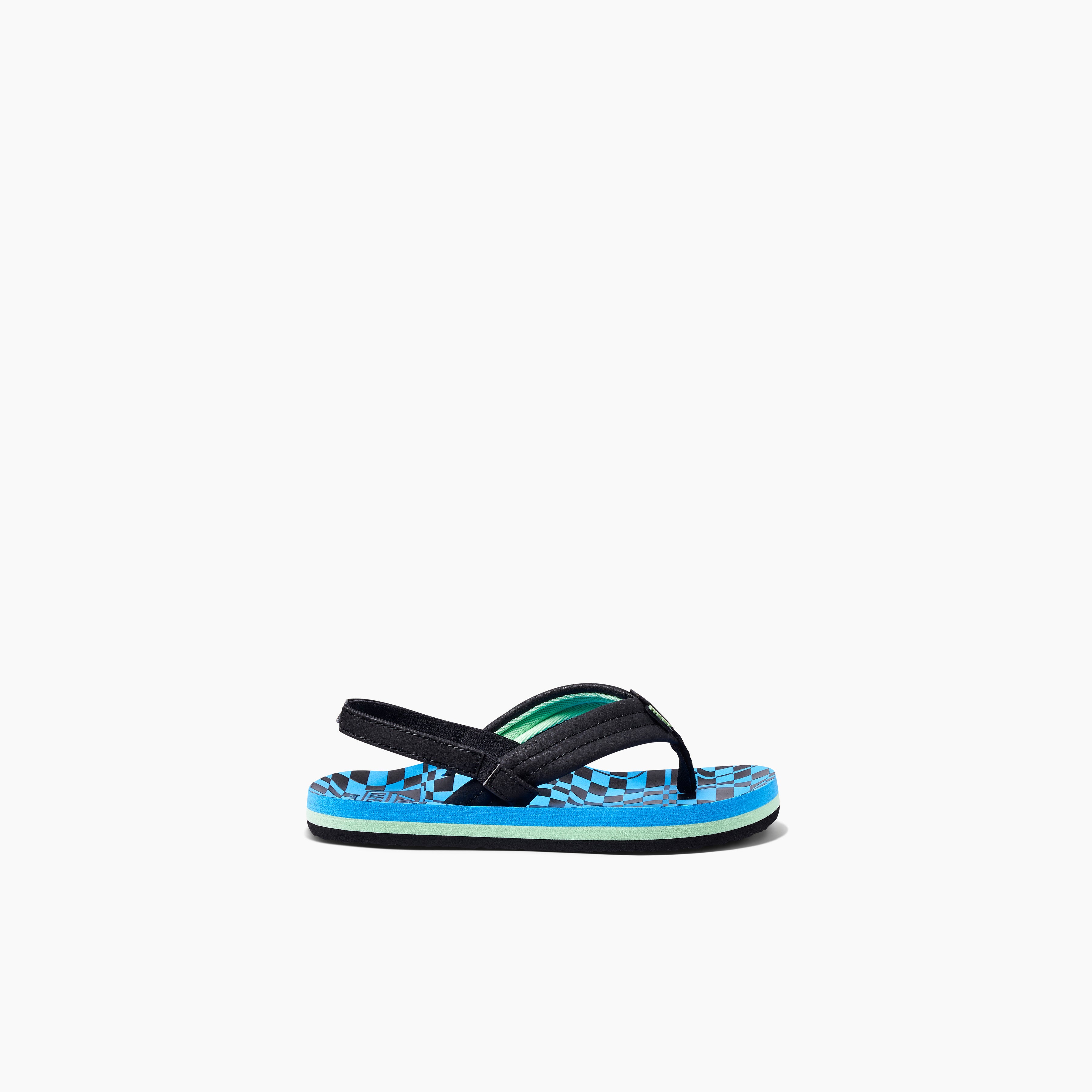 Toddler Boy's Ahi Sandals in Swell Checkers side view