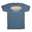Doug Short Sleeve Tee in blue showing back with vintage REEF Surf Club graphic, comfortable cotton for beach lifestyle.