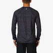 Back view of men's Dune Performance Shirt in dark pattern, lightweight and surf-inspired comfort apparel for active beach lifestyles