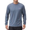 Men wearing blue Set In Performance Shirt front view, lightweight fabric designed for beach and active lifestyles comfort
