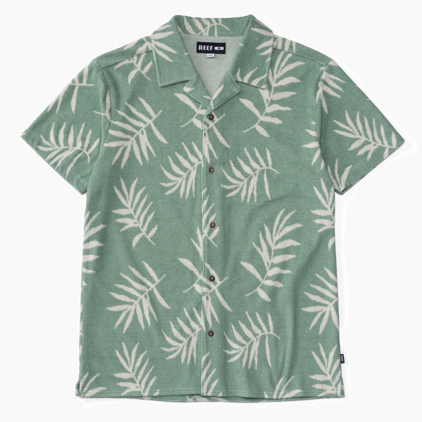 Kenji Short Sleeve Terry Knit Shirt - Almond Milk