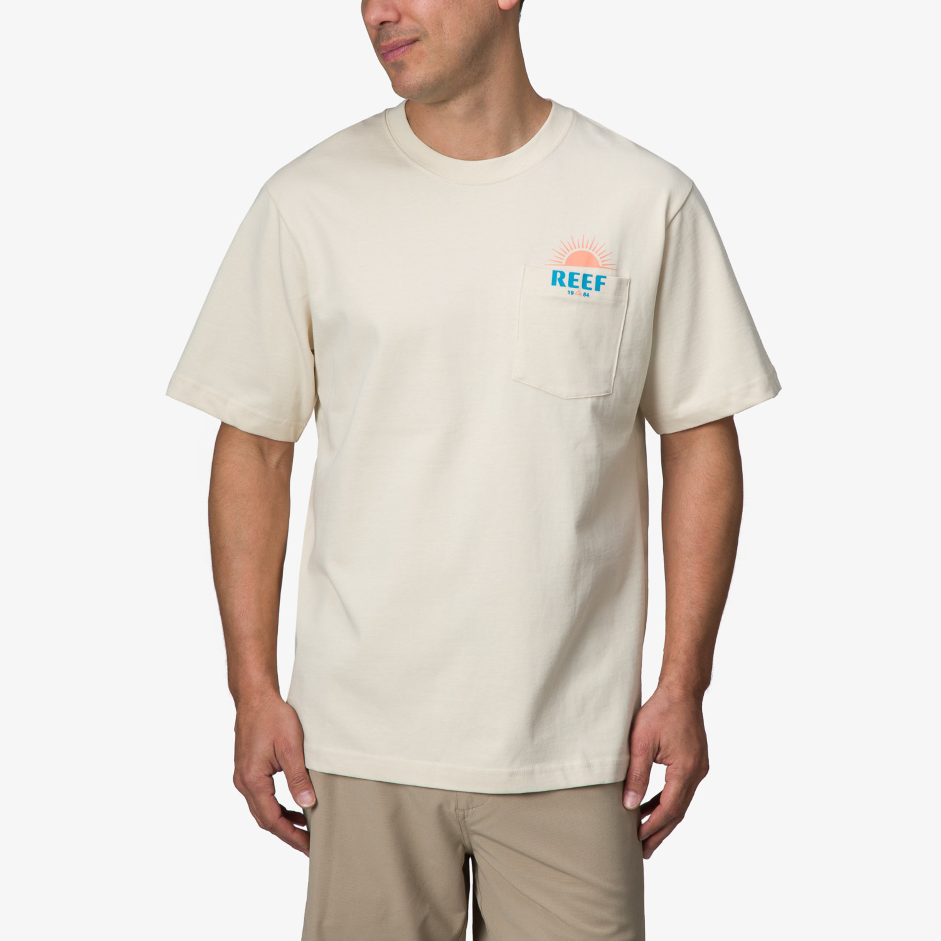 Men's Sunrise Pocket Short Sleeve T-Shirt in Almond | REEF®