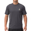 Front view of a man wearing a charcoal gray Siesta Performance Shirt, surf-inspired comfort apparel for men.