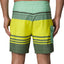 Casey Stripe Boardshort 17" - Fair Green - Back View