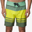 Casey Stripe Boardshort 17" - Fair Green - Front View