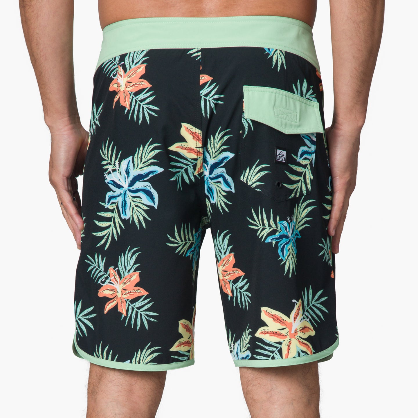 Robbie Boardshort 19" - Caviar - Back View