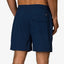 Back view of men's Garland Hybrid Short in navy, featuring a pocket with flap and button closure, beach-inspired comfort.