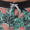 Close-up of the waist and tied drawstring on men's Fayder Boardshort with floral surf-inspired design and comfortable fit.