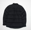 Bartlett Woven Jacket back view showing textured black striped beach-inspired comfort apparel with long sleeves and collar