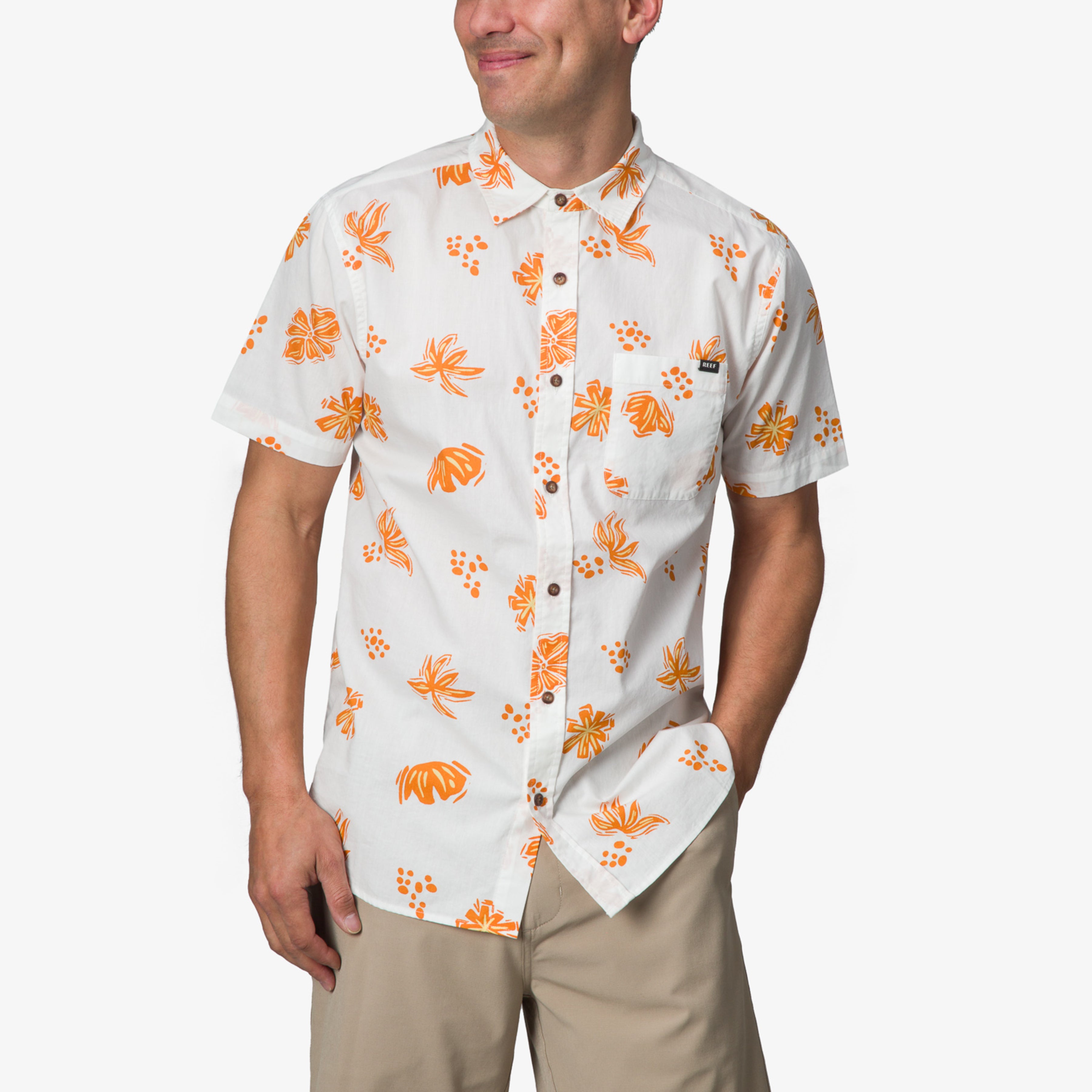 Men's Lawson Short Sleeve Shirt in Bright White | REEF®