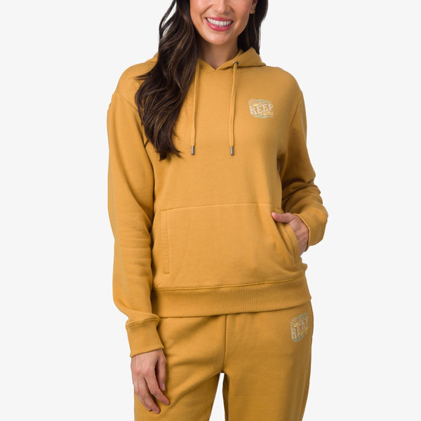 Women's Marina Fleece Pullover hoodie in Honey Mustard | REEF®