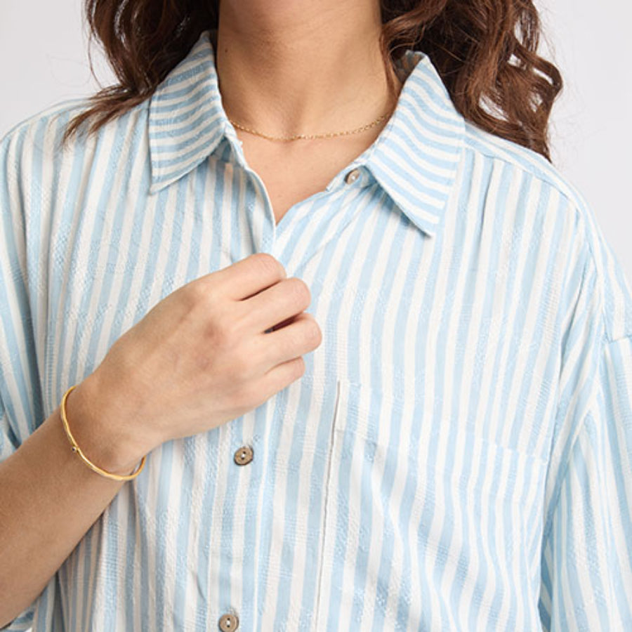 REEF Women's Ollie Striped Shirt Dress | Size XS