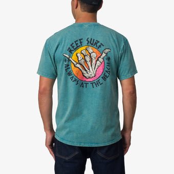 Grim Tee - Blue - Back View