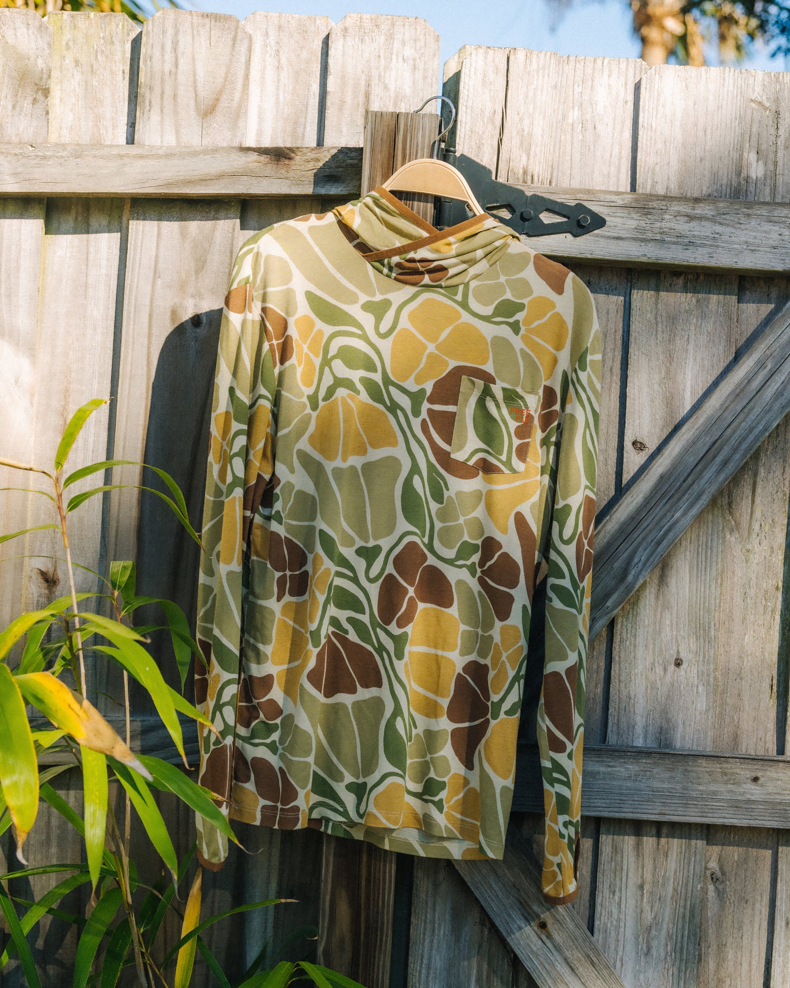 Men's Bamboo Lightweight Hoodie - Floral Camo view 1