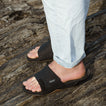Fanning Slide - Black/Silver - Top View