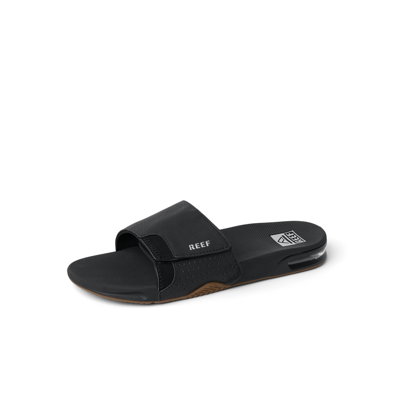 Fanning Slide - Black/Silver - Left Side View