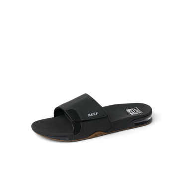 Fanning Slide - Black/Silver - Left Side View