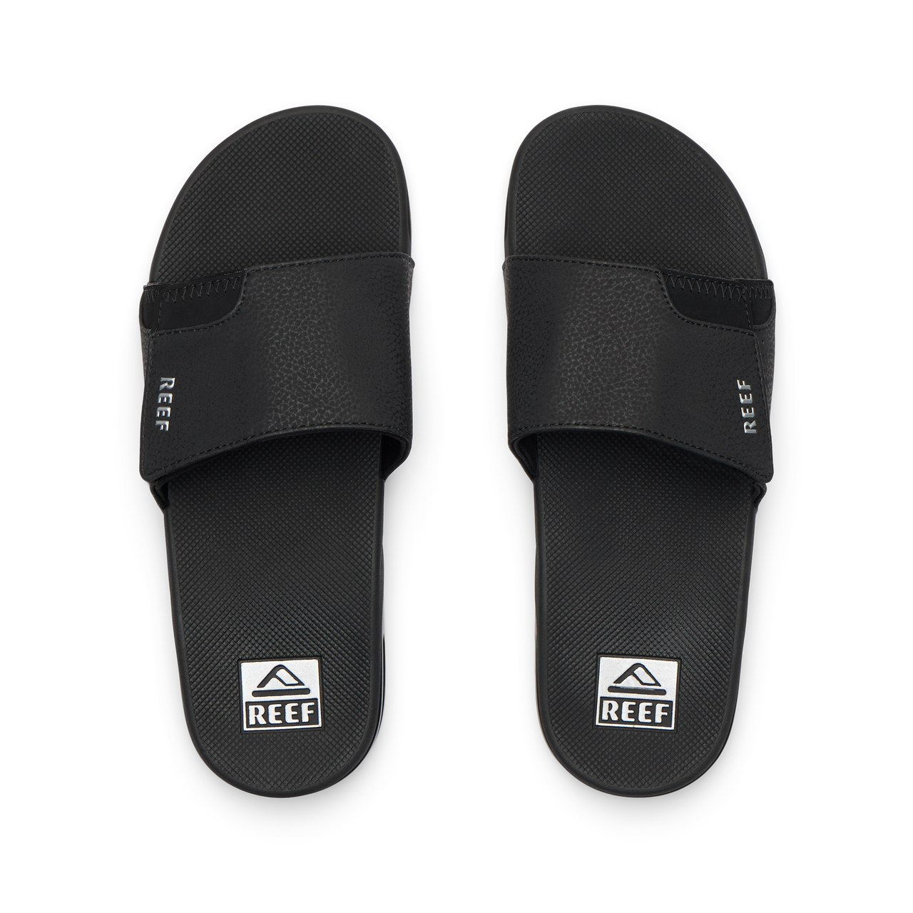 Fanning Slide - Black/Silver - Top View