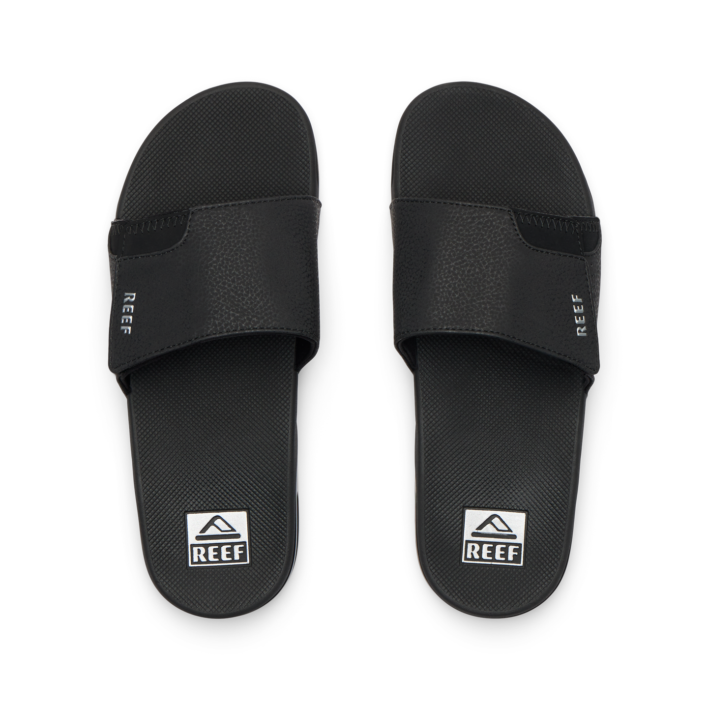 Fanning Slide - Black/Silver - Top View
