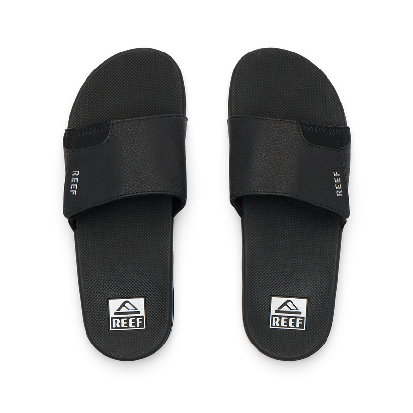 Fanning Slide - Black/Silver - Top View