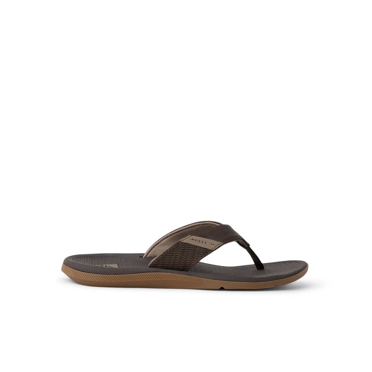 ?NEW! Reef Men\'s Dark Brown Foam Strap Flip Flops sz 12 NWT 5/20 Men main image 3