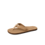 Reef Draftsmen men's tan leather sandal facing left with cushioned footbed and high arch support