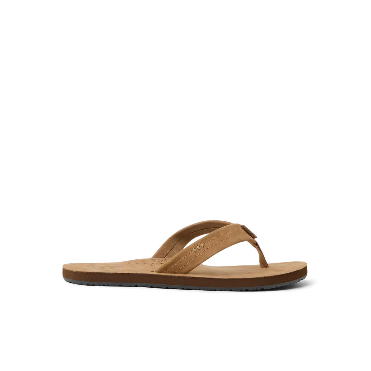 Reef Draftsmen men's leather sandal facing right with cushioned footbed and high arch support
