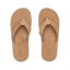 Reef Draftsmen men's tan leather sandals viewed from above, toes facing upward with cushioned footbeds and arch support