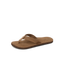 Reef Draftsmen brown men’s sandal facing right, close-up of cushioned footbed and arch support straps