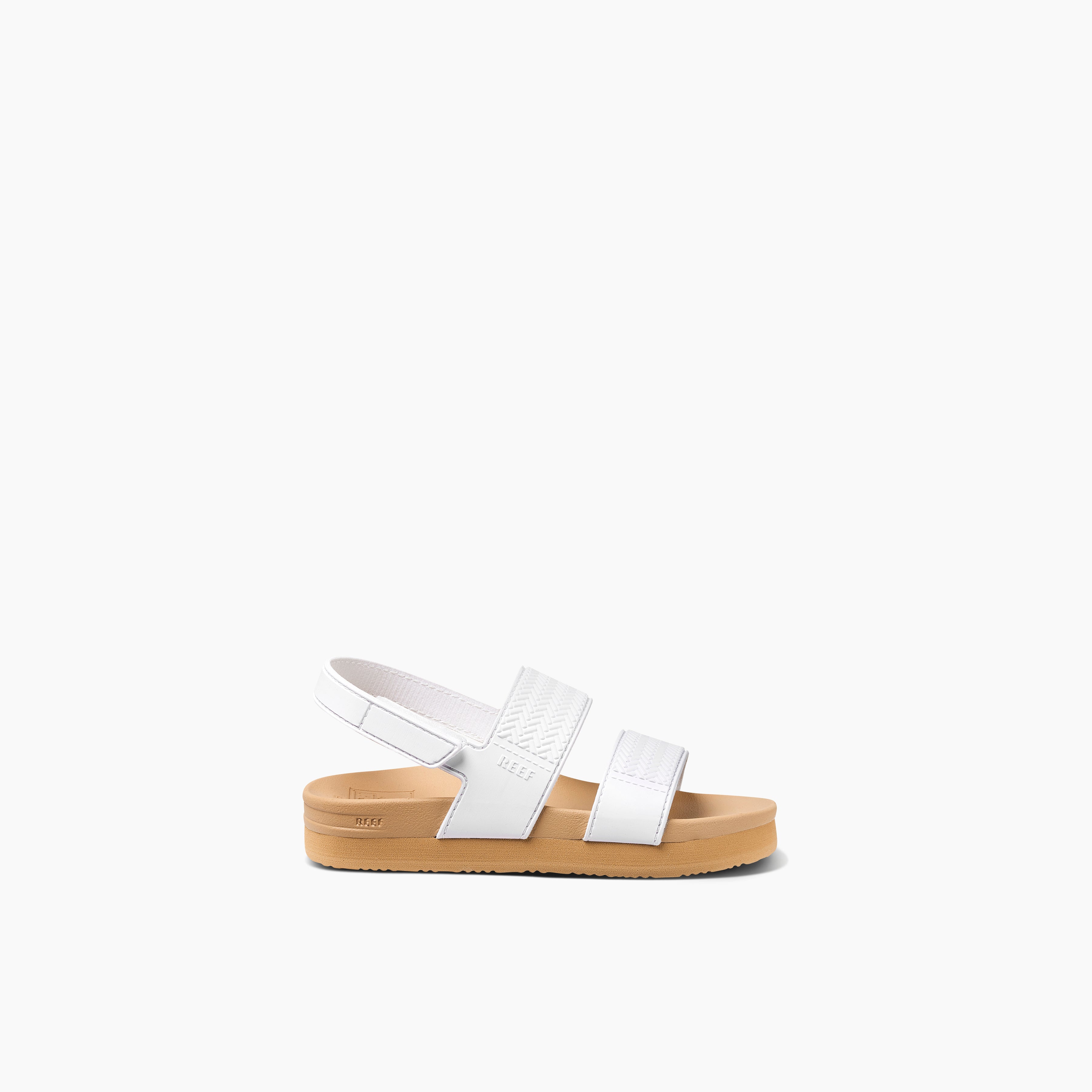 Toddler Girl's Water Vista Sandals in White/Tan side view