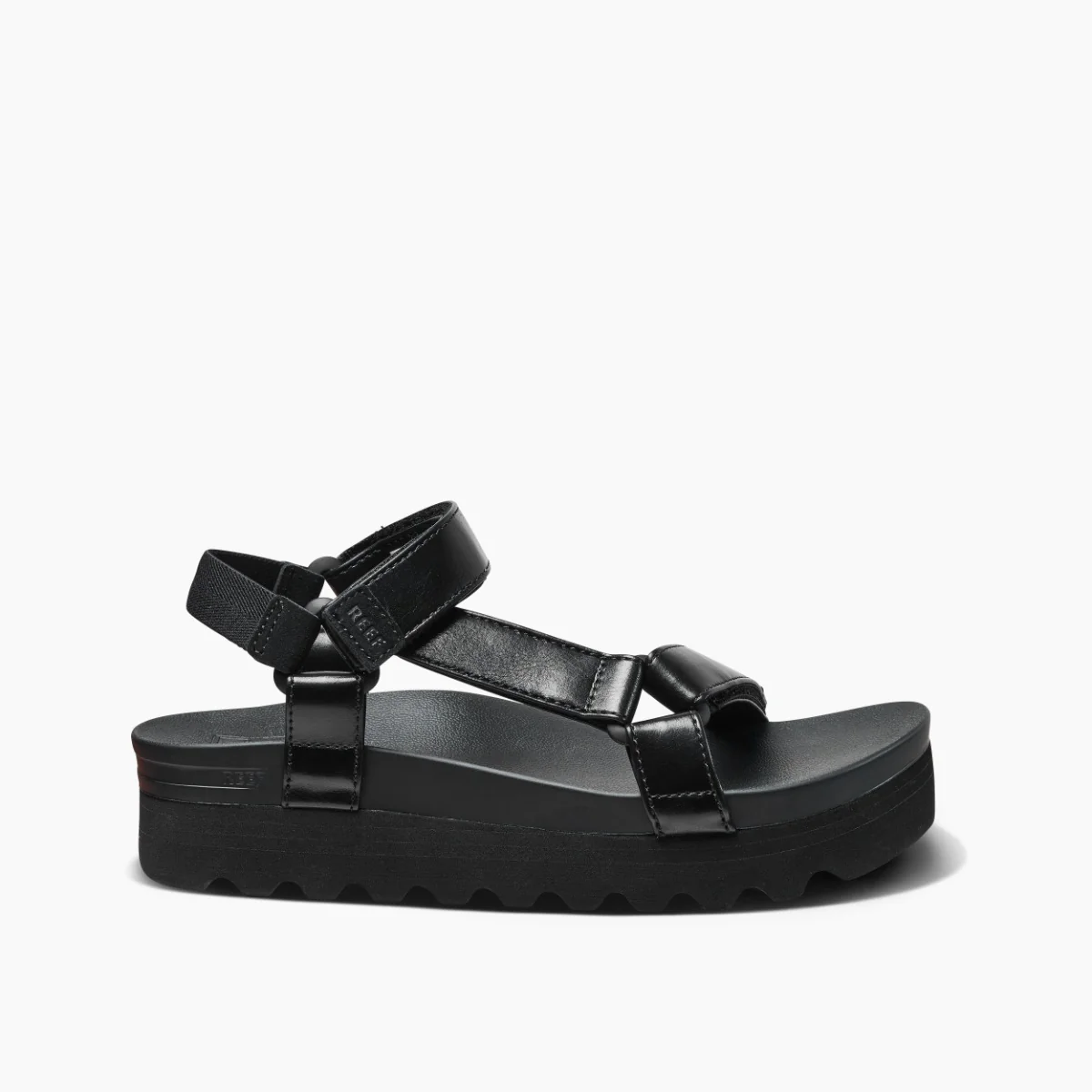 Women's Cushion Rem Hi Sandals in Coco Black side view