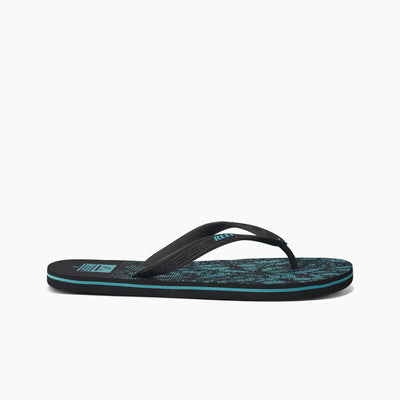 Men's Reef Seaside Prints Sandals in Aquifier Palm side view