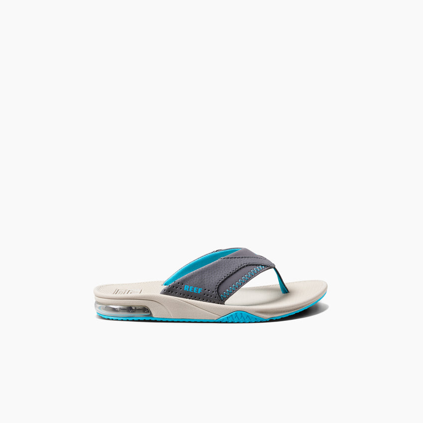 Kids Fanning - Grey/Aqua/Oak - Right Side View