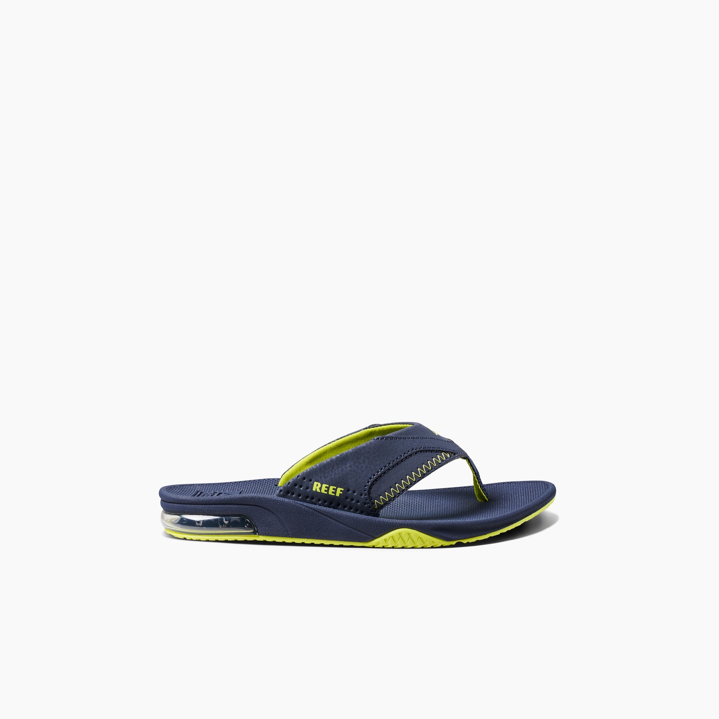 Kids Fanning - Lime/Navy - Right Side View