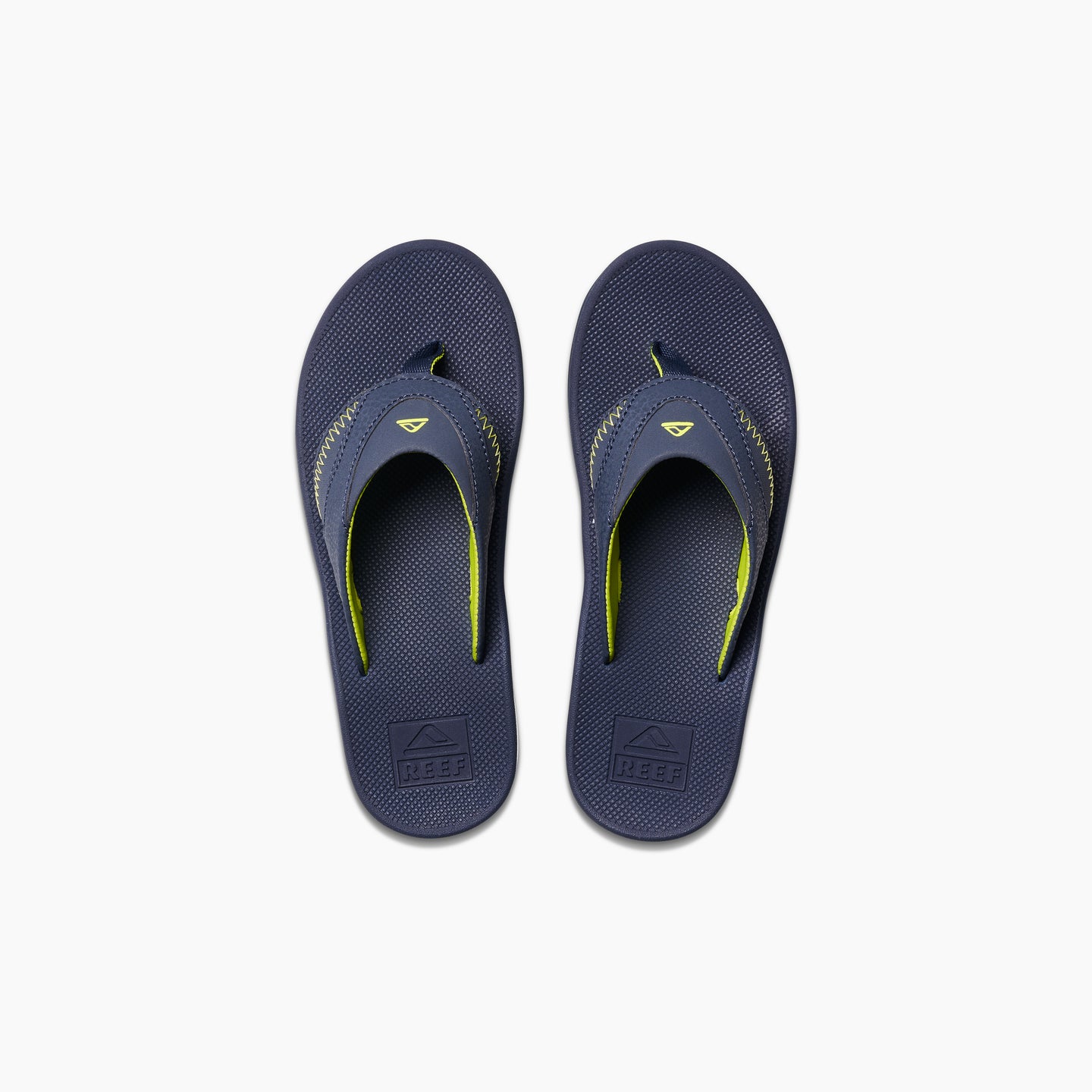 Kids Fanning - Lime/Navy - Top View