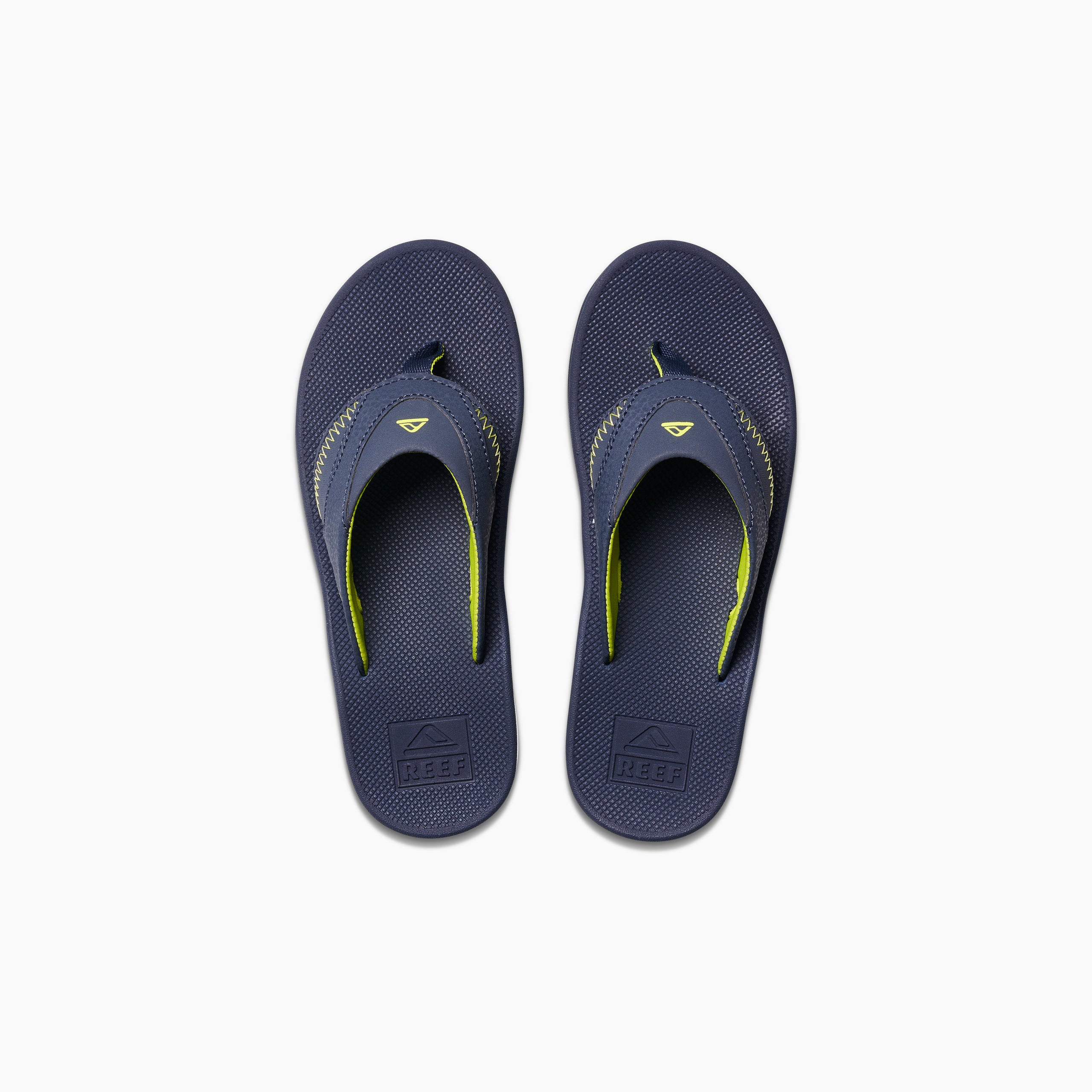 Kids Fanning - Lime/Navy - Top View