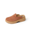 Vista Skye women's caramel slip-on shoe facing right with cushioned sole and anatomical arch support for comfort.