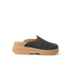 Vista Skye women's charcoal slip-on shoe facing right, showcasing soft-rebound cushioning and arch support for beach comfort.