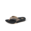 Fanning men's brown and black flip flop facing right with padded liner, heel airbag, and water-friendly outsole for all-day comfort