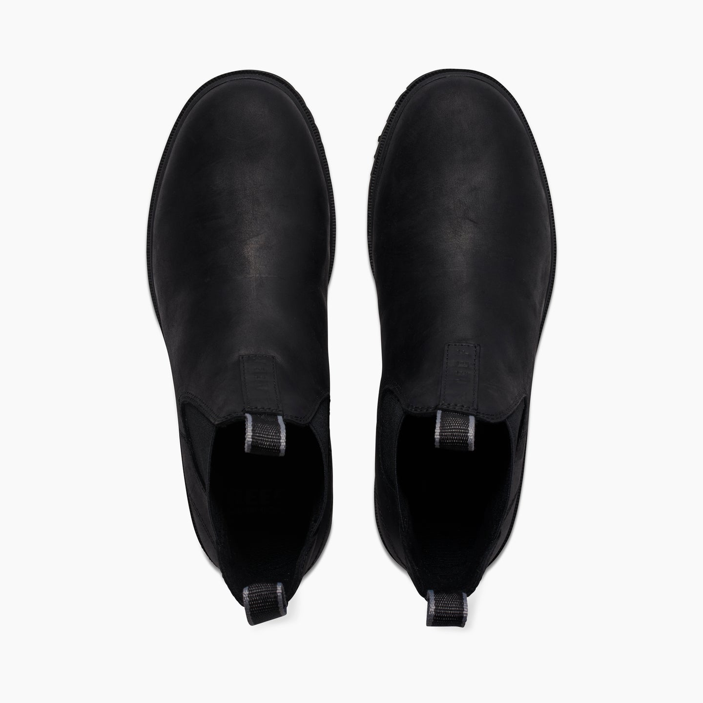Otis - All Black Leather - Top View